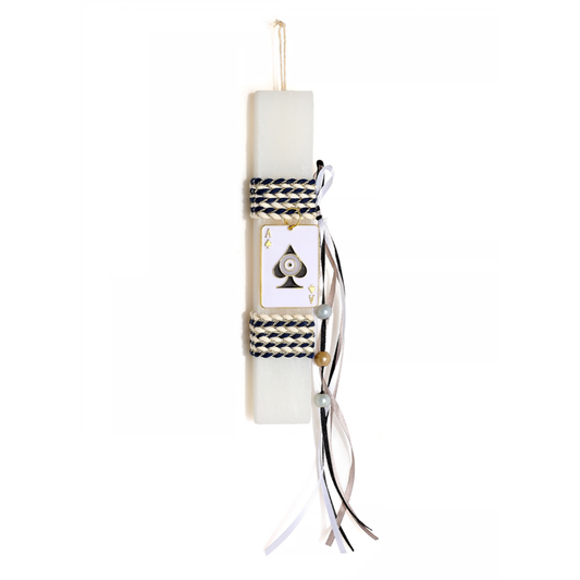 Πασχαλινή Λαμπάδα για  Άνδρα - Έφηβο, Τραπουλόχαρτο Άσος Σπαθί με Μάτι | Bleroz 20εκ.