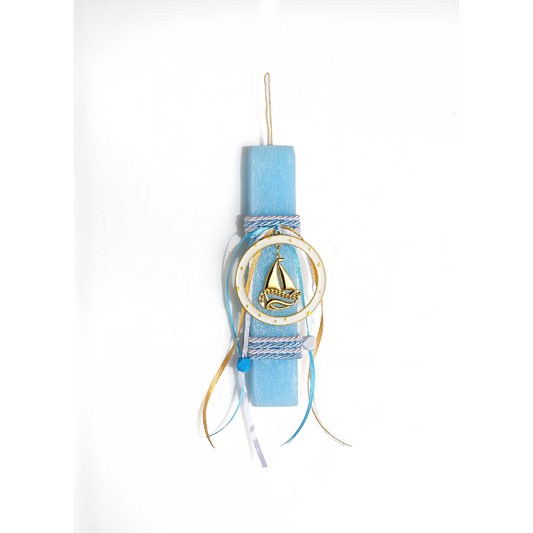 Πασχαλινή Λαμπάδα για  Άνδρα - Έφηβο, Μεταλλικό Καράβι | Bleroz 20εκ.