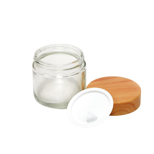 Βαζάκι με Ξύλινο Καπάκι 5,5Χ5εκ 50gr, 5τμχ.