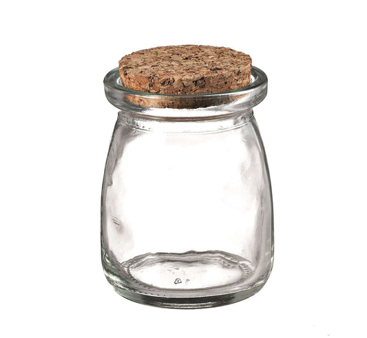 Γυάλινο βαζάκι με κούμπωμα από φελλό 5x7εκ100ml, 10τμχ.