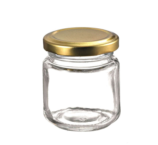 Γυάλινο βαζάκι με βιδωτό καπάκι 5.8x6,2εκ, 106ml.