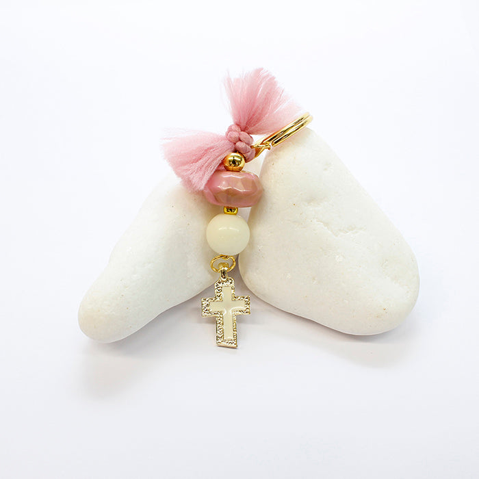 Αφήτεχνο - Μαρτυρικό Βάπτισης Μπρελόκ, με επίχρυσο Σταυρό με σμάλτο 50τμχ.